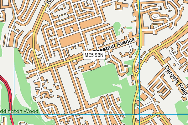 ME5 9BN map - OS VectorMap District (Ordnance Survey)