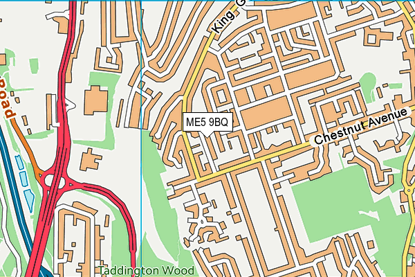 ME5 9BQ map - OS VectorMap District (Ordnance Survey)