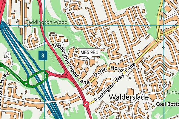 ME5 9BU map - OS VectorMap District (Ordnance Survey)