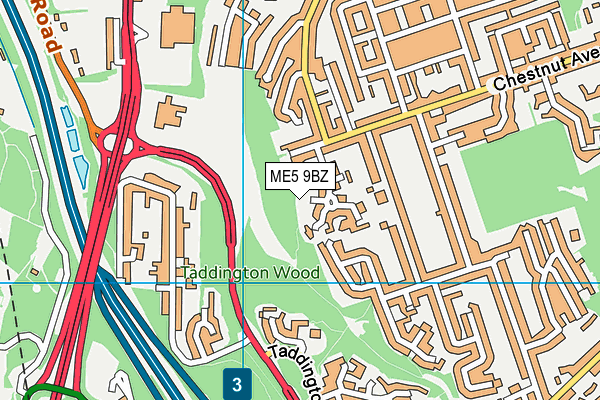 ME5 9BZ map - OS VectorMap District (Ordnance Survey)