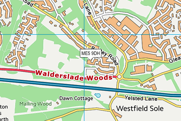 ME5 9DH map - OS VectorMap District (Ordnance Survey)