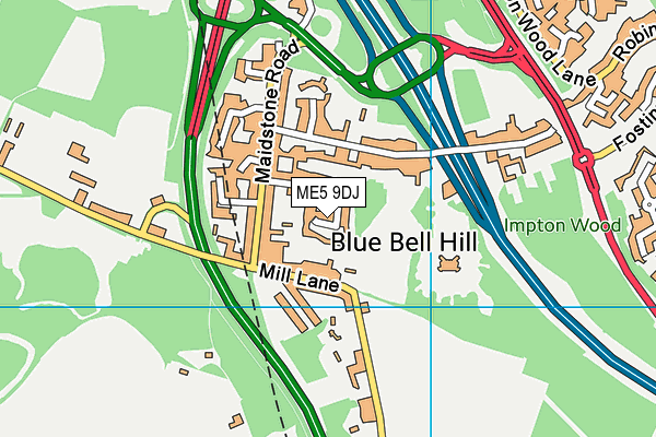 ME5 9DJ map - OS VectorMap District (Ordnance Survey)