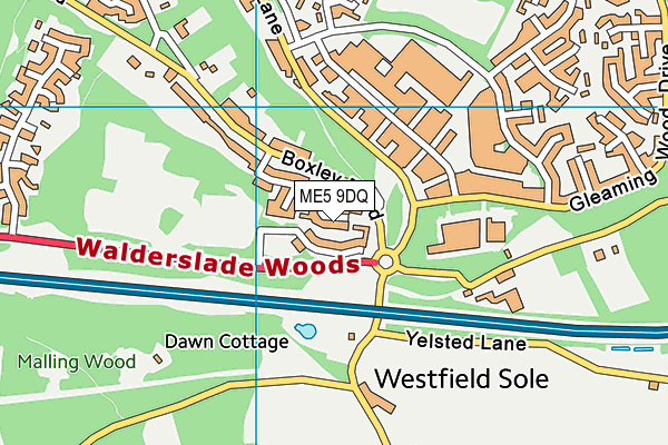 ME5 9DQ map - OS VectorMap District (Ordnance Survey)