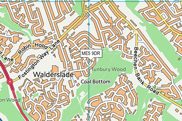 ME5 9DR map - OS VectorMap District (Ordnance Survey)