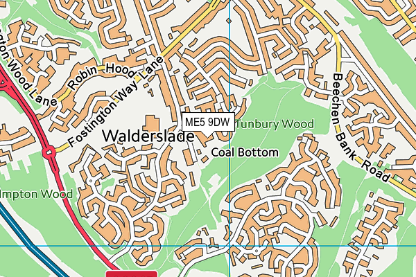 ME5 9DW map - OS VectorMap District (Ordnance Survey)