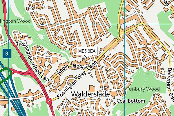 ME5 9EA map - OS VectorMap District (Ordnance Survey)