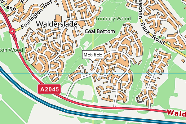 ME5 9EE map - OS VectorMap District (Ordnance Survey)