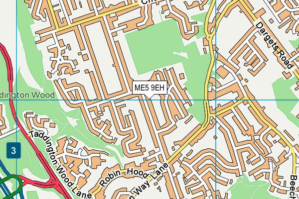 ME5 9EH map - OS VectorMap District (Ordnance Survey)