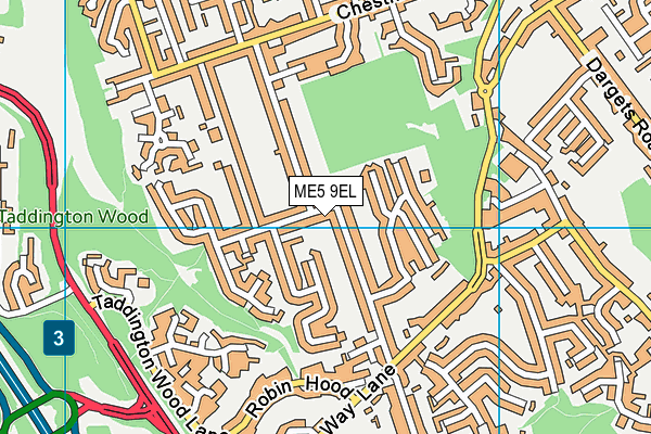 ME5 9EL map - OS VectorMap District (Ordnance Survey)