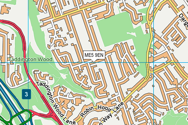 ME5 9EN map - OS VectorMap District (Ordnance Survey)