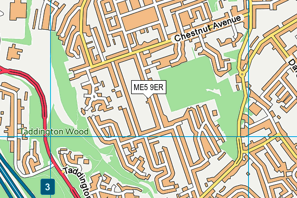 ME5 9ER map - OS VectorMap District (Ordnance Survey)