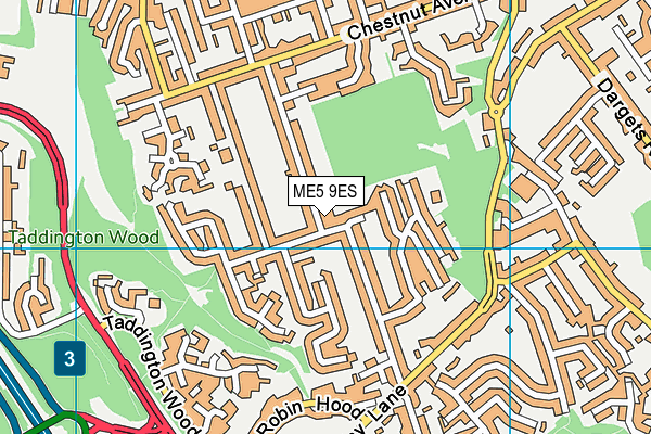 ME5 9ES map - OS VectorMap District (Ordnance Survey)