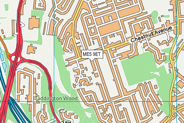 ME5 9ET map - OS VectorMap District (Ordnance Survey)