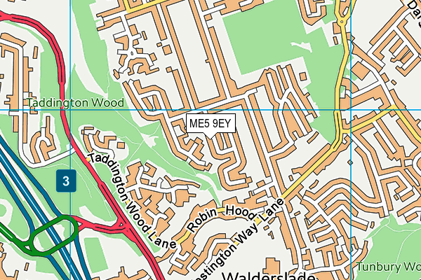 ME5 9EY map - OS VectorMap District (Ordnance Survey)