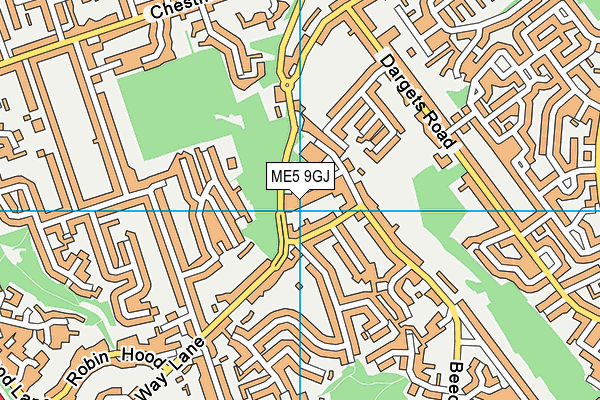 ME5 9GJ map - OS VectorMap District (Ordnance Survey)