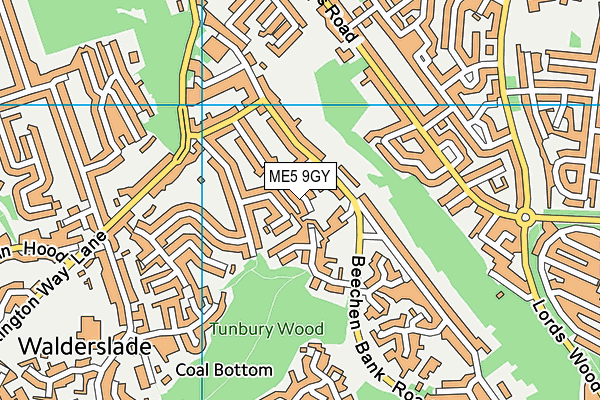ME5 9GY map - OS VectorMap District (Ordnance Survey)