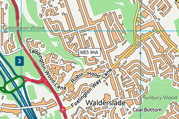 ME5 9HA map - OS VectorMap District (Ordnance Survey)