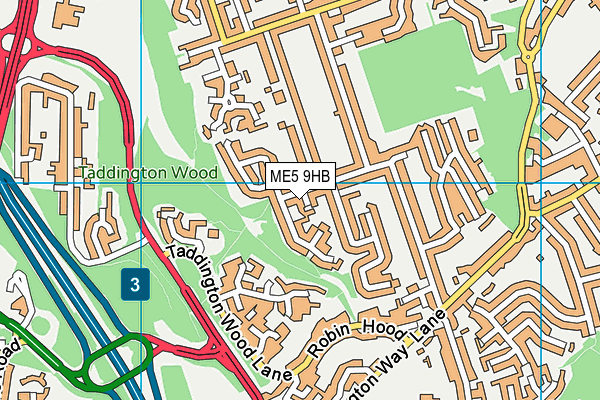 ME5 9HB map - OS VectorMap District (Ordnance Survey)