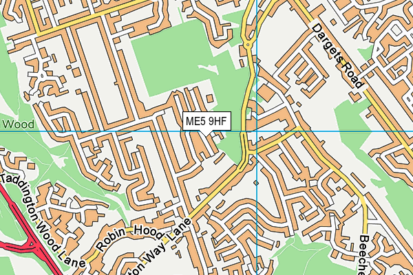 ME5 9HF map - OS VectorMap District (Ordnance Survey)