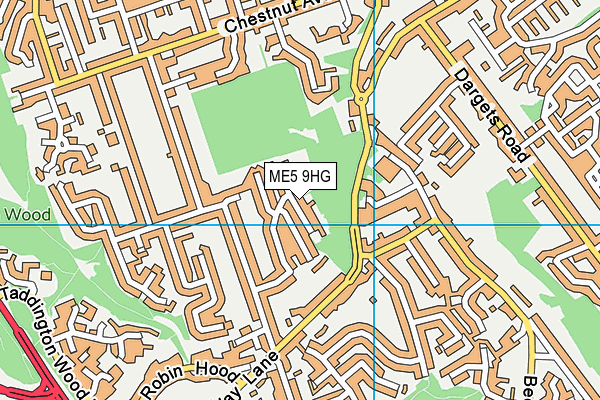 ME5 9HG map - OS VectorMap District (Ordnance Survey)