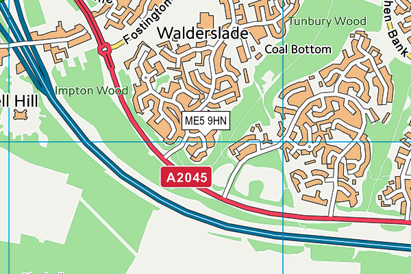 ME5 9HN map - OS VectorMap District (Ordnance Survey)