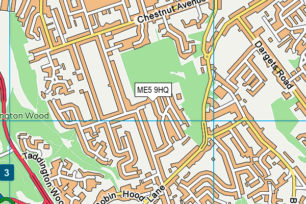 ME5 9HQ map - OS VectorMap District (Ordnance Survey)