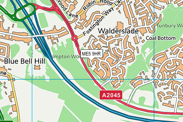 ME5 9HR map - OS VectorMap District (Ordnance Survey)