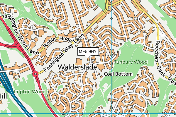 Tunbury Primary School map (ME5 9HY) - OS VectorMap District (Ordnance Survey)