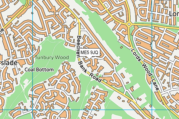 ME5 9JQ map - OS VectorMap District (Ordnance Survey)