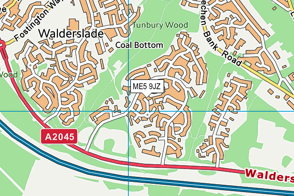 ME5 9JZ map - OS VectorMap District (Ordnance Survey)