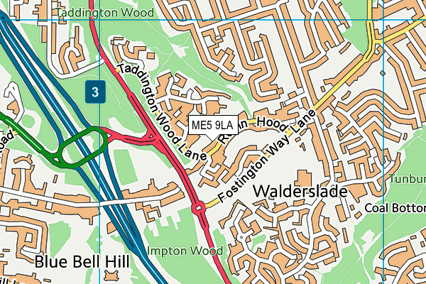 ME5 9LA map - OS VectorMap District (Ordnance Survey)