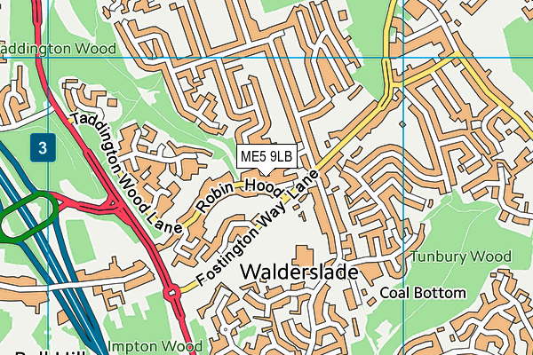 ME5 9LB map - OS VectorMap District (Ordnance Survey)