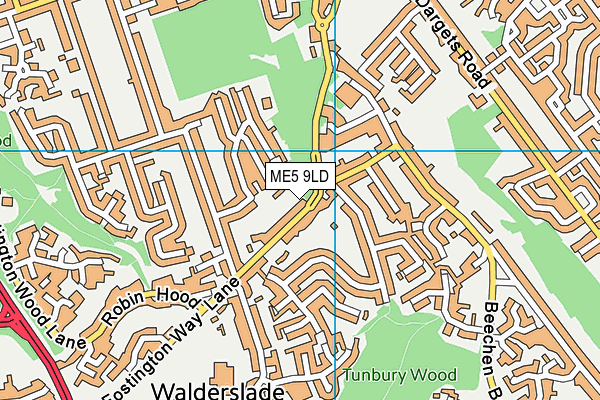 ME5 9LD map - OS VectorMap District (Ordnance Survey)