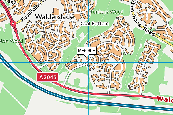 ME5 9LE map - OS VectorMap District (Ordnance Survey)