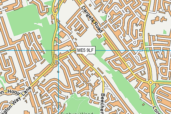 ME5 9LF map - OS VectorMap District (Ordnance Survey)