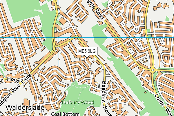 ME5 9LG map - OS VectorMap District (Ordnance Survey)
