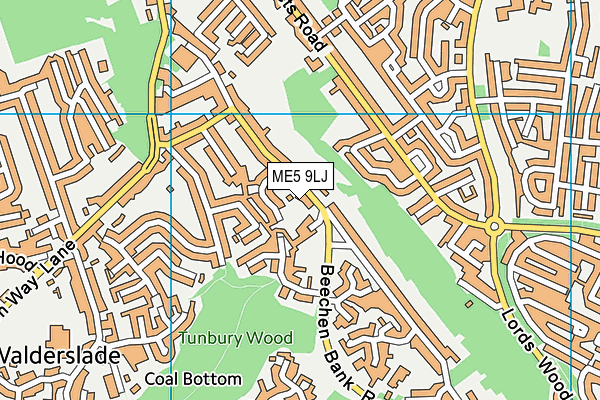 ME5 9LJ map - OS VectorMap District (Ordnance Survey)