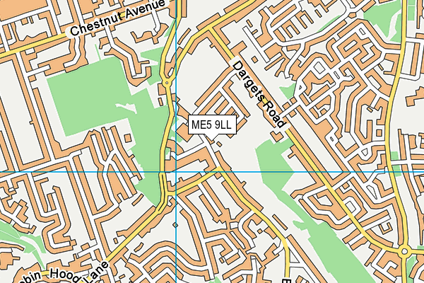 ME5 9LL map - OS VectorMap District (Ordnance Survey)