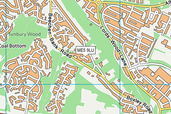 ME5 9LU map - OS VectorMap District (Ordnance Survey)