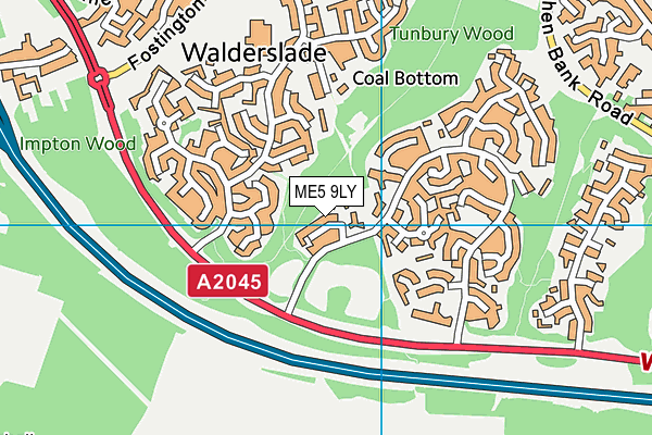 ME5 9LY map - OS VectorMap District (Ordnance Survey)