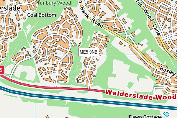 ME5 9NB map - OS VectorMap District (Ordnance Survey)