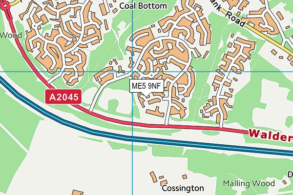 ME5 9NF map - OS VectorMap District (Ordnance Survey)