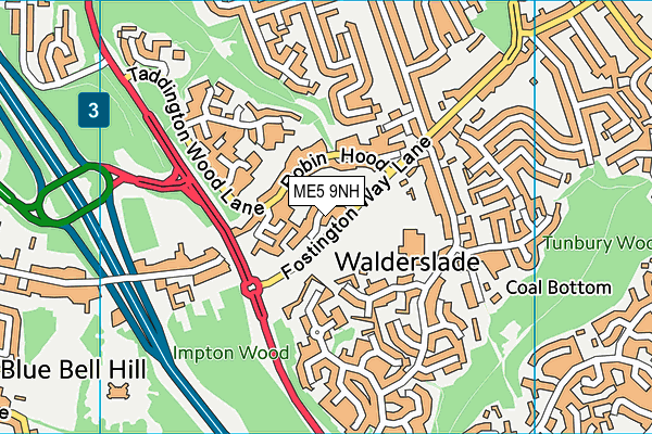 ME5 9NH map - OS VectorMap District (Ordnance Survey)