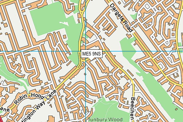 ME5 9NS map - OS VectorMap District (Ordnance Survey)