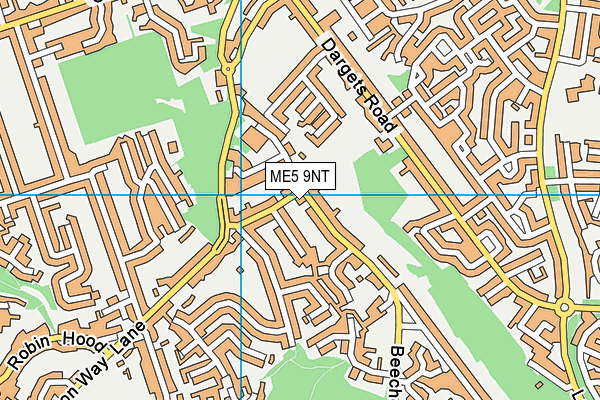 ME5 9NT map - OS VectorMap District (Ordnance Survey)