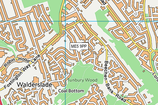 ME5 9PP map - OS VectorMap District (Ordnance Survey)