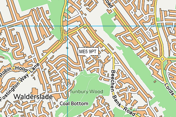 ME5 9PT map - OS VectorMap District (Ordnance Survey)