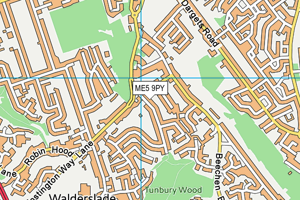 ME5 9PY map - OS VectorMap District (Ordnance Survey)