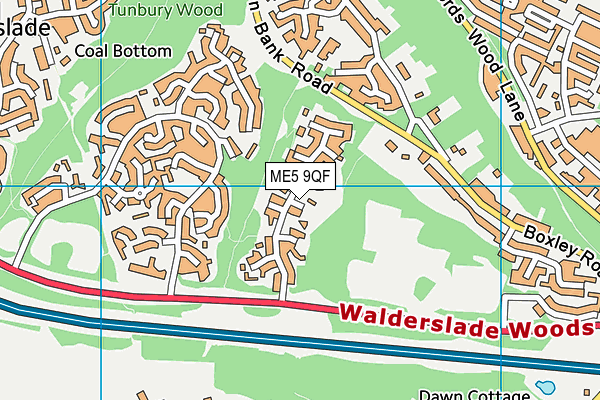 ME5 9QF map - OS VectorMap District (Ordnance Survey)