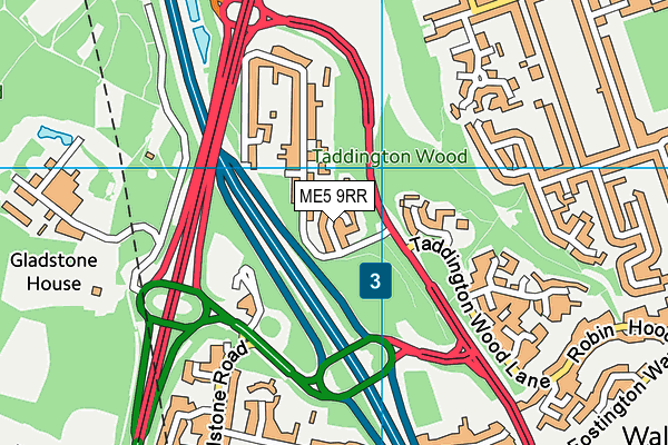 ME5 9RR map - OS VectorMap District (Ordnance Survey)